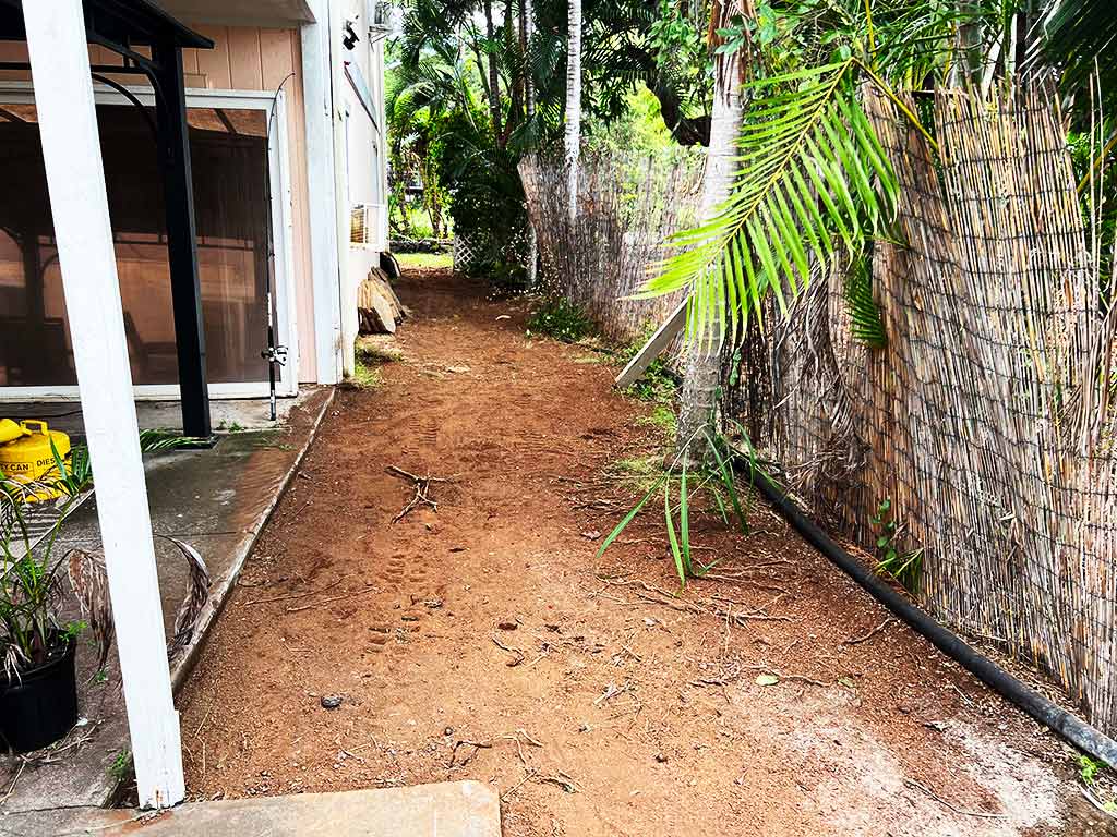 Example of the clean-up process by Hawaii Landscaping LLC.